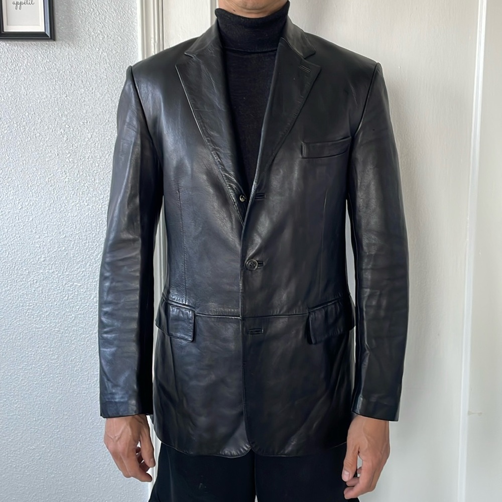 Salvatore Ferragamo Men’s Leather Blazer
